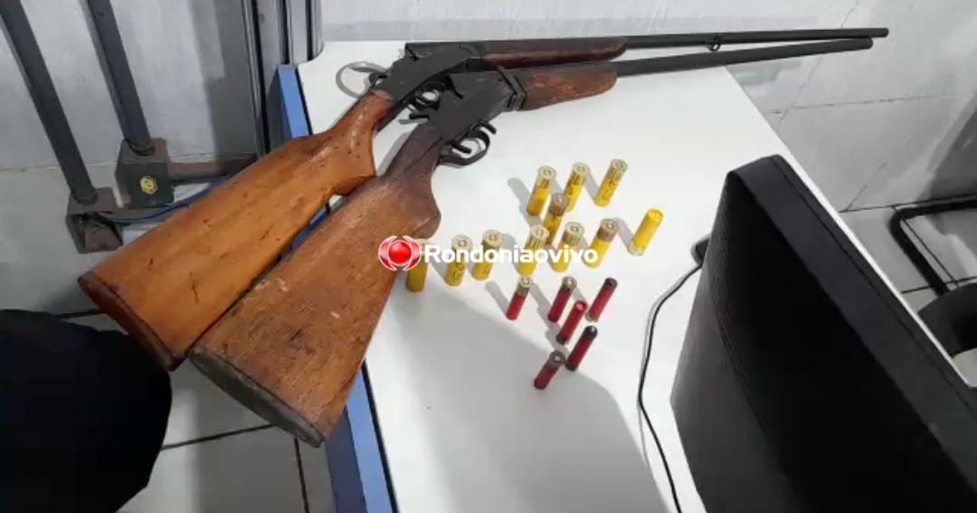 BRIGA POR TERRA: Homem é preso com duas armas após ameaçar matar caseiro de sítio