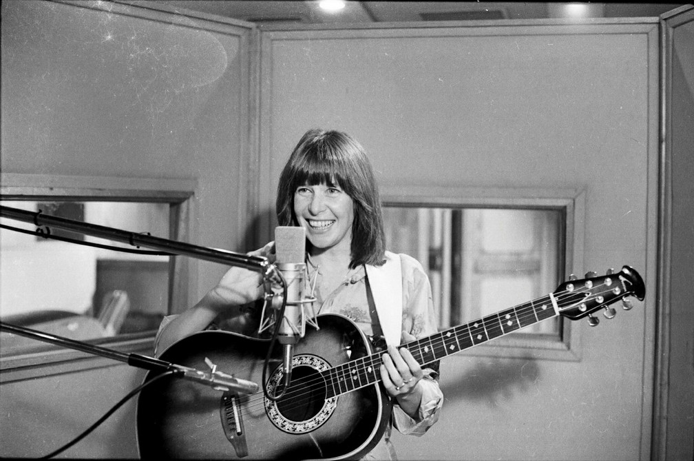 Rita Lee durante gravação do especial 'Mulher 80', exibido na Globo em 1979 — Foto: Nelson Di Rago/TV Globo/Arquivo